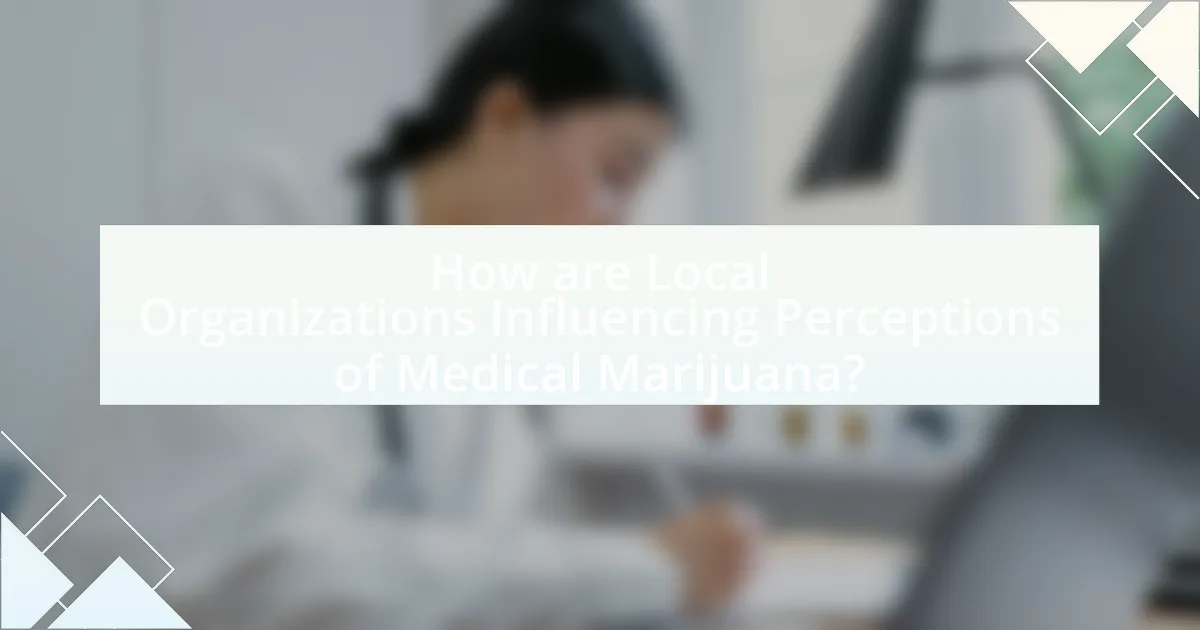 How are Local Organizations Influencing Perceptions of Medical Marijuana?