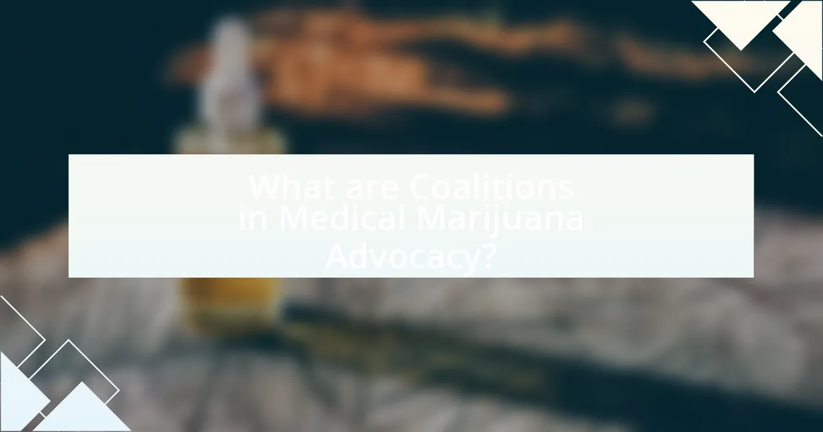 What are Coalitions in Medical Marijuana Advocacy?
