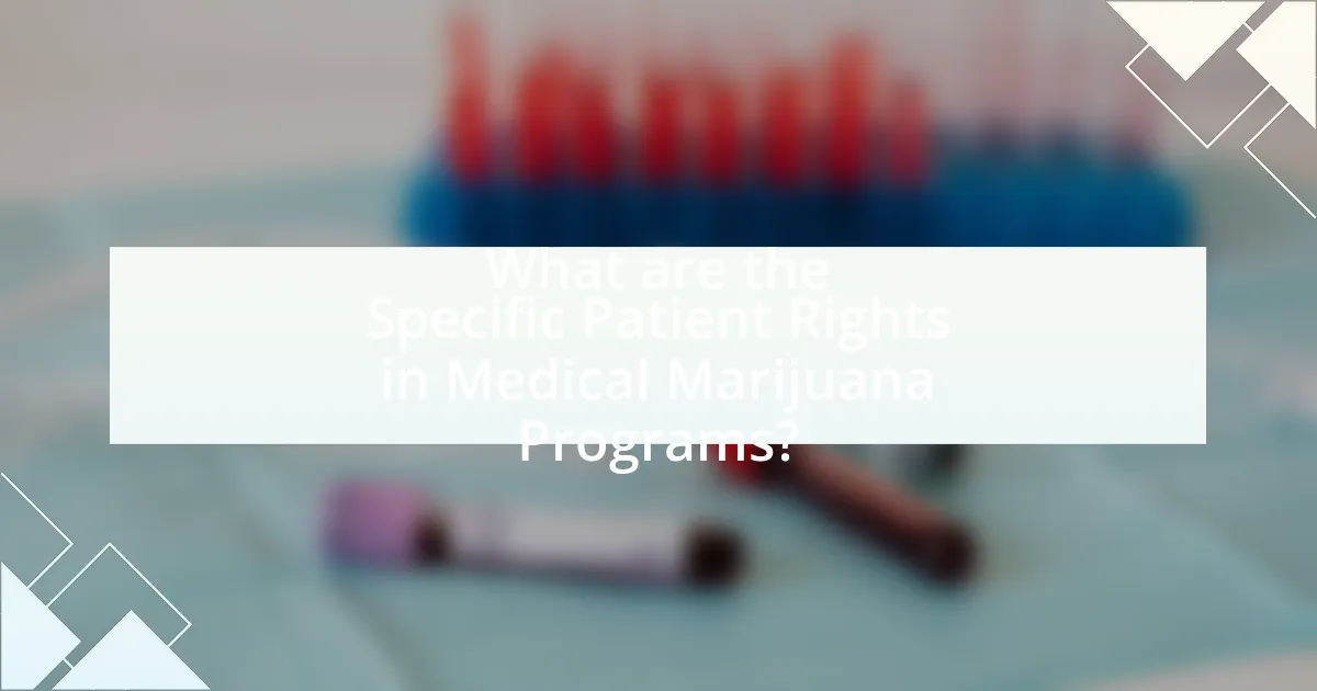 What are the Specific Patient Rights in Medical Marijuana Programs?