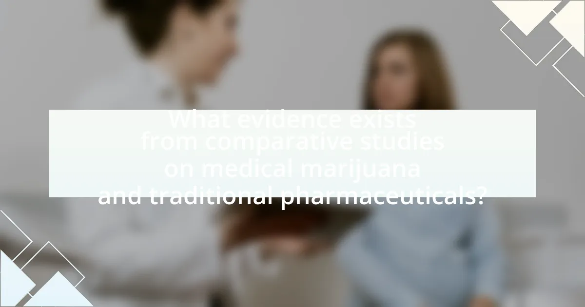 What evidence exists from comparative studies on medical marijuana and traditional pharmaceuticals?