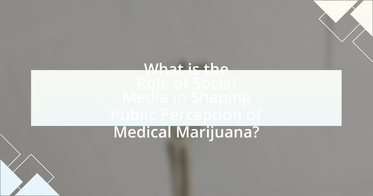 What is the Role of Social Media in Shaping Public Perception of Medical Marijuana?